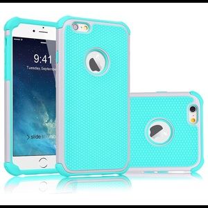Turquoise and grey iPhone case 6s